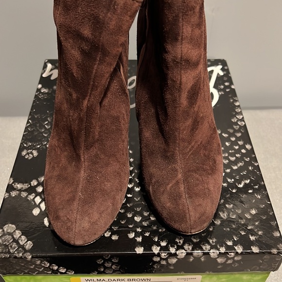 Sam Edelman Wilma Dark‎ Brown Suede Leather Wedge Bootie. Size 6.5 - Picture 3 of 9
